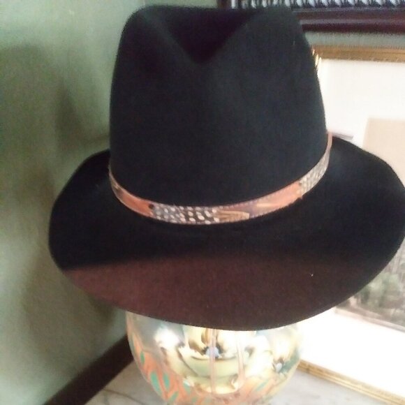 Bailey's Jackson Fur Felt Black Western/Cowboy Hat | Vintage 1990s | Size 6 5/8 - Picture 9 of 16